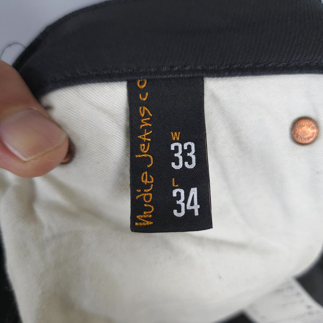 누디진 Nudie Jeans 스크니 블랙 코팅 데님팬츠 33 상품이미지8
