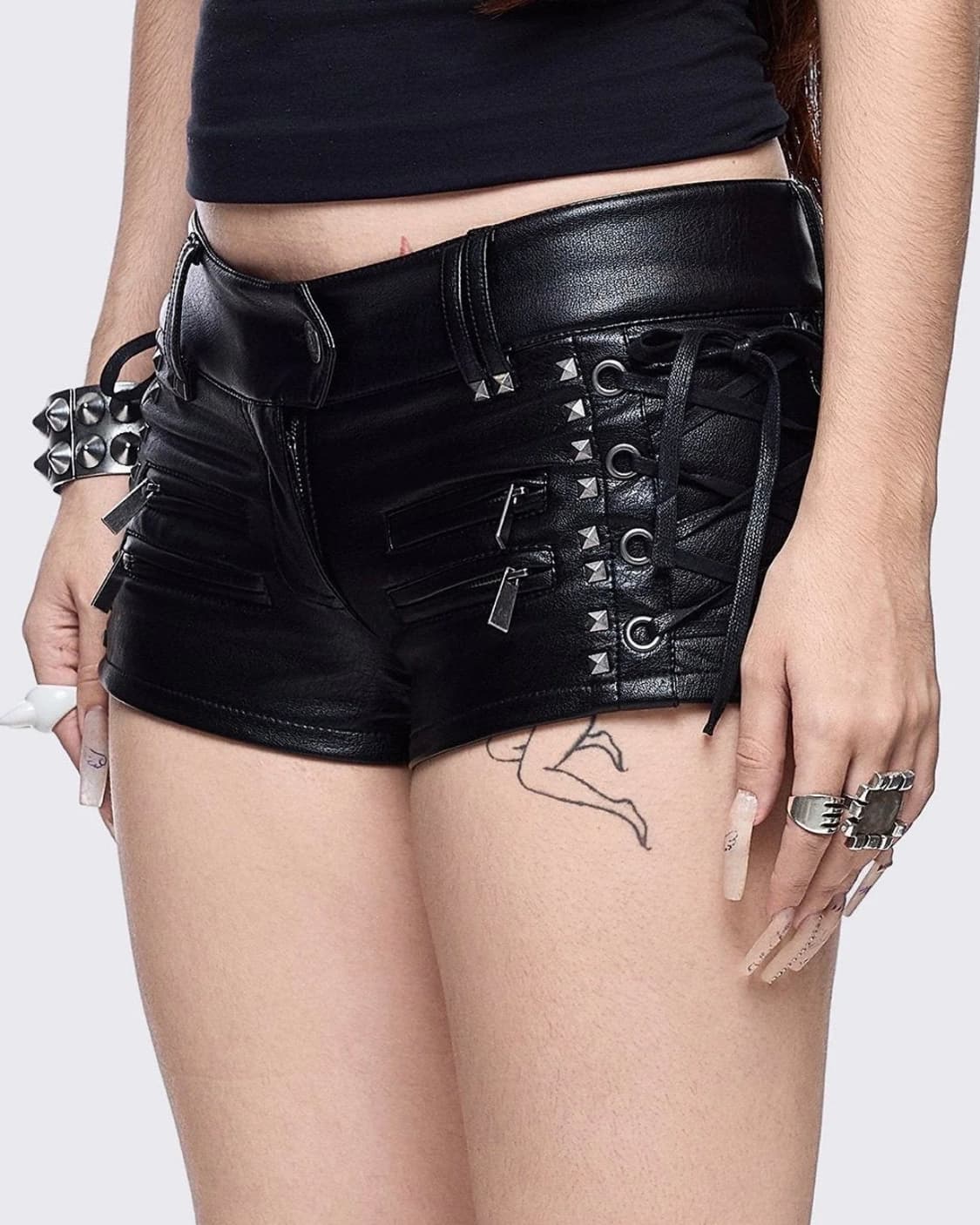 Minga London SAVAGE MINI LEATHER SHORTS 상품이미지2