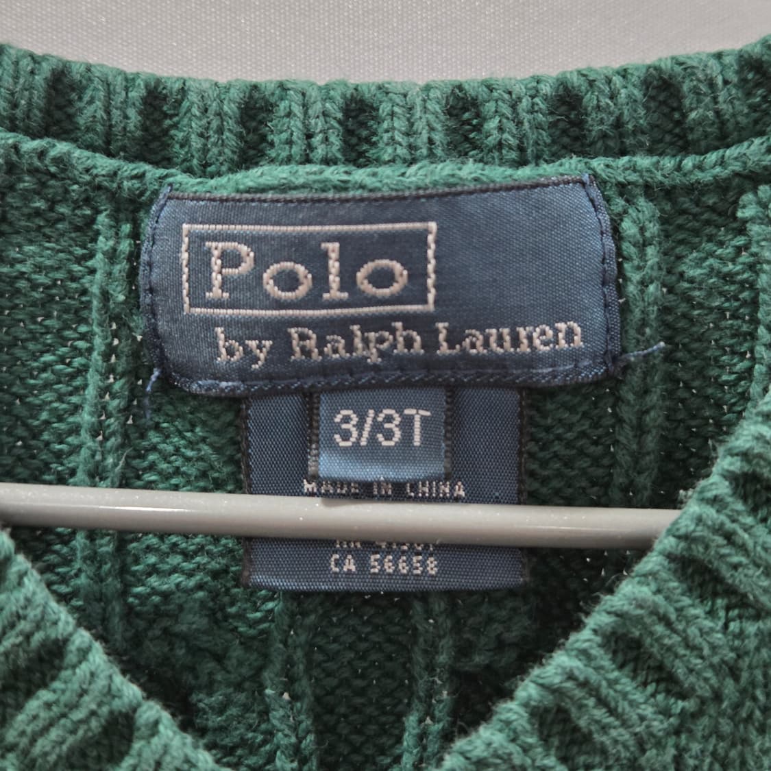 폴로랄프로렌 키즈 케이블 니트 베스트 3T  상품이미지3