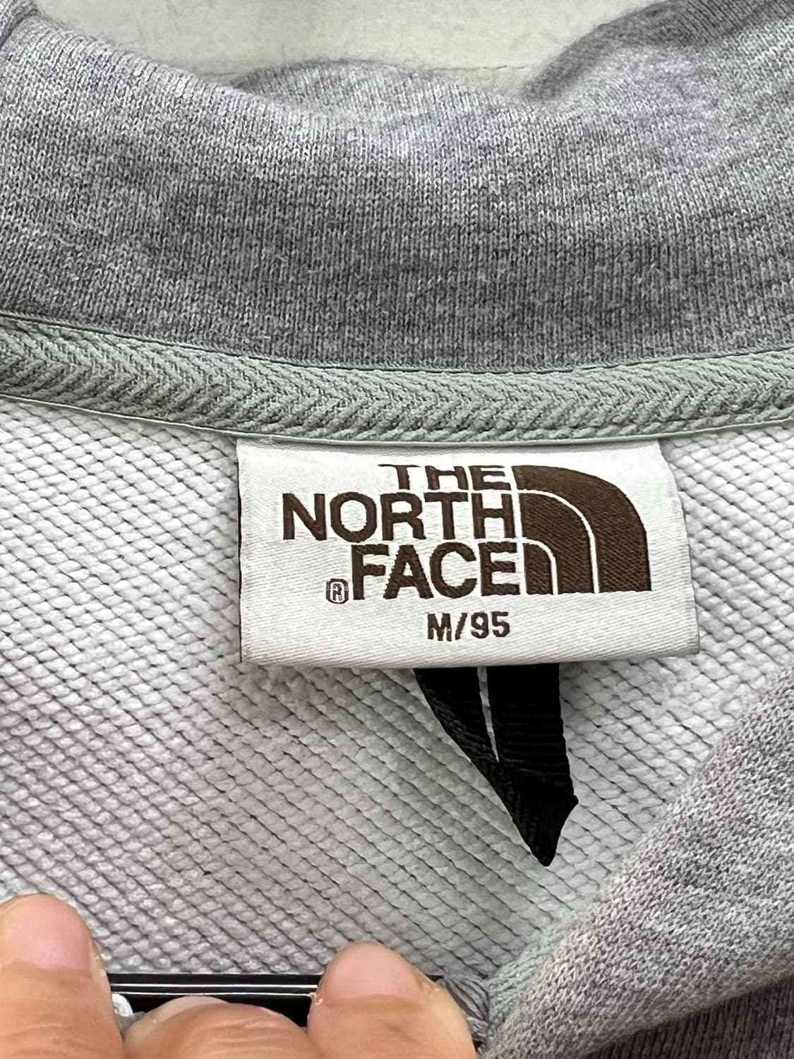 노스페이스 화이트라벨 패치로고 후드집업 그레이 상품이미지5