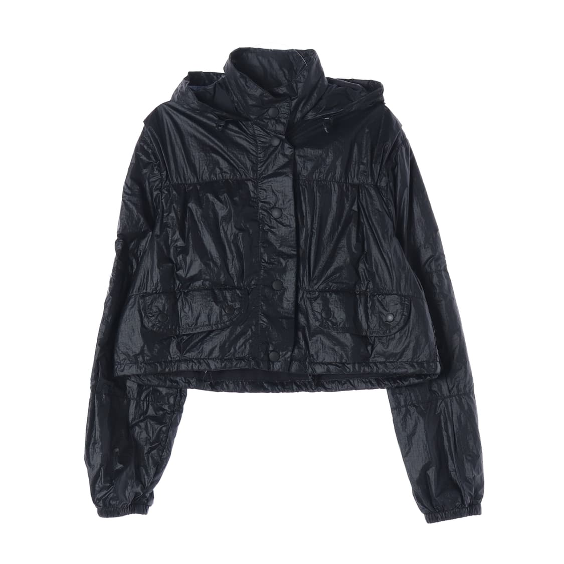 아워레가시 크롭 엑스헤일 푸파 테크 친츠 립스 탑 후드 나일론 크롭 재킷 상품이미지1