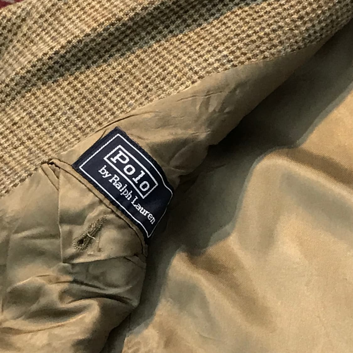 80s USA 폴로랄프로렌 투버튼 발리콘 트위드 울 자켓 남성 105 상품이미지5