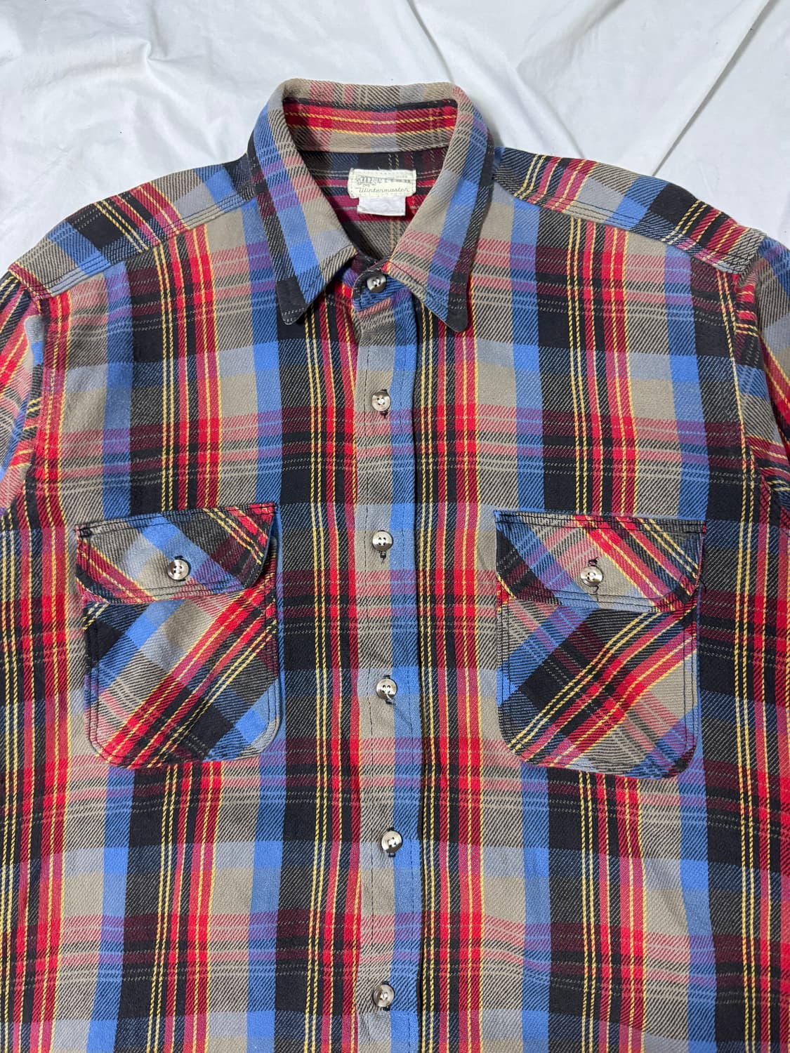 80s usa Melton Wintermaster 플란넬 체크 셔츠 상품이미지3