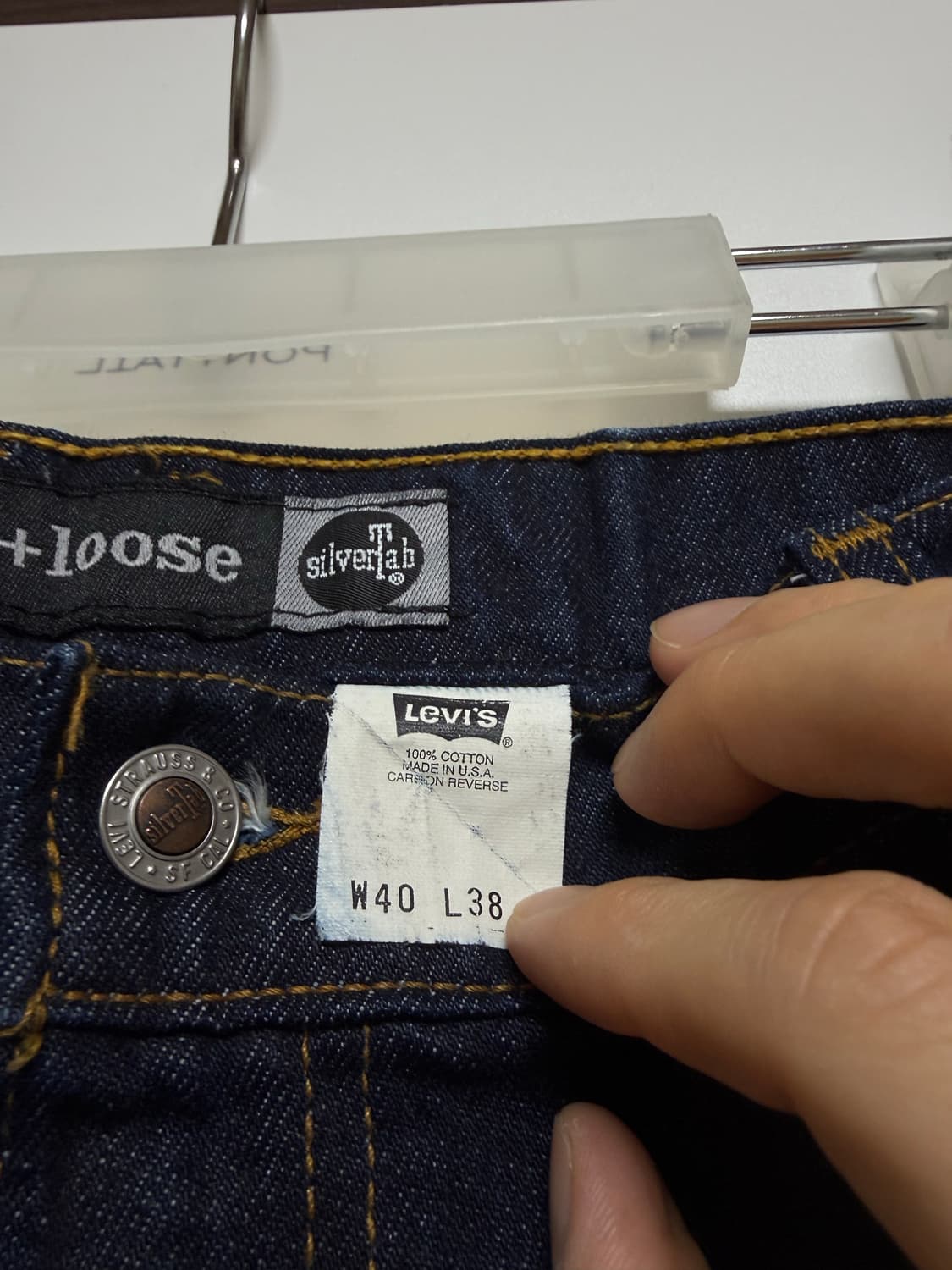90s 리바이스 실버탭 스트레이트 루즈 (40x30) 상품이미지5