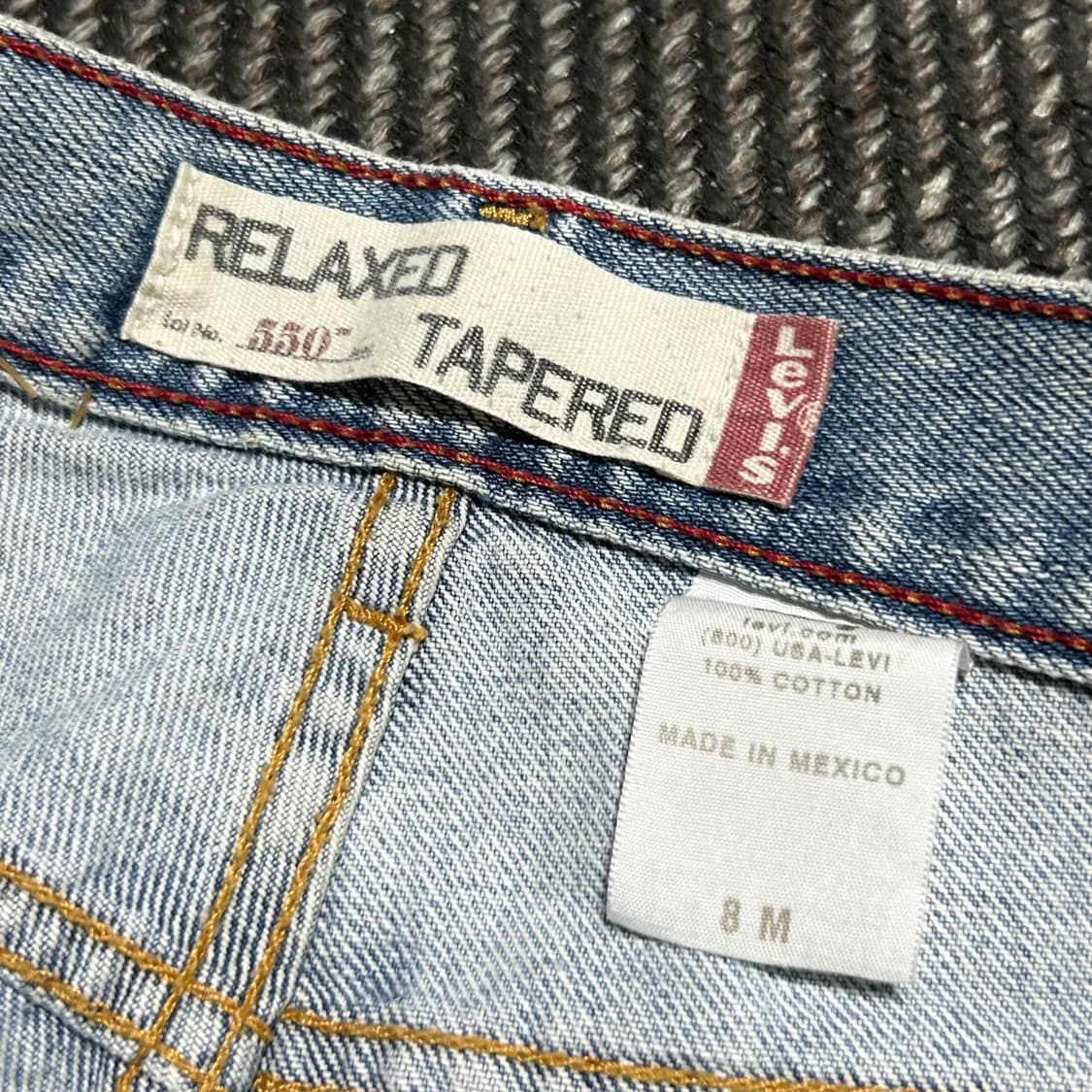 [29inch] Levi's 리바이스 550 릴렉스드 테이퍼드 데님팬츠 상품이미지7