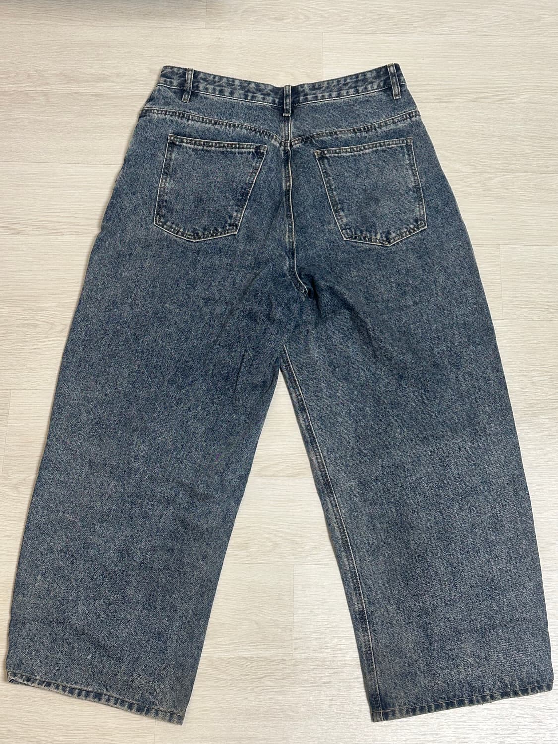 TOFFEE 벌룬핏 데님 와이드 팬츠 D.BLUE 상품이미지3