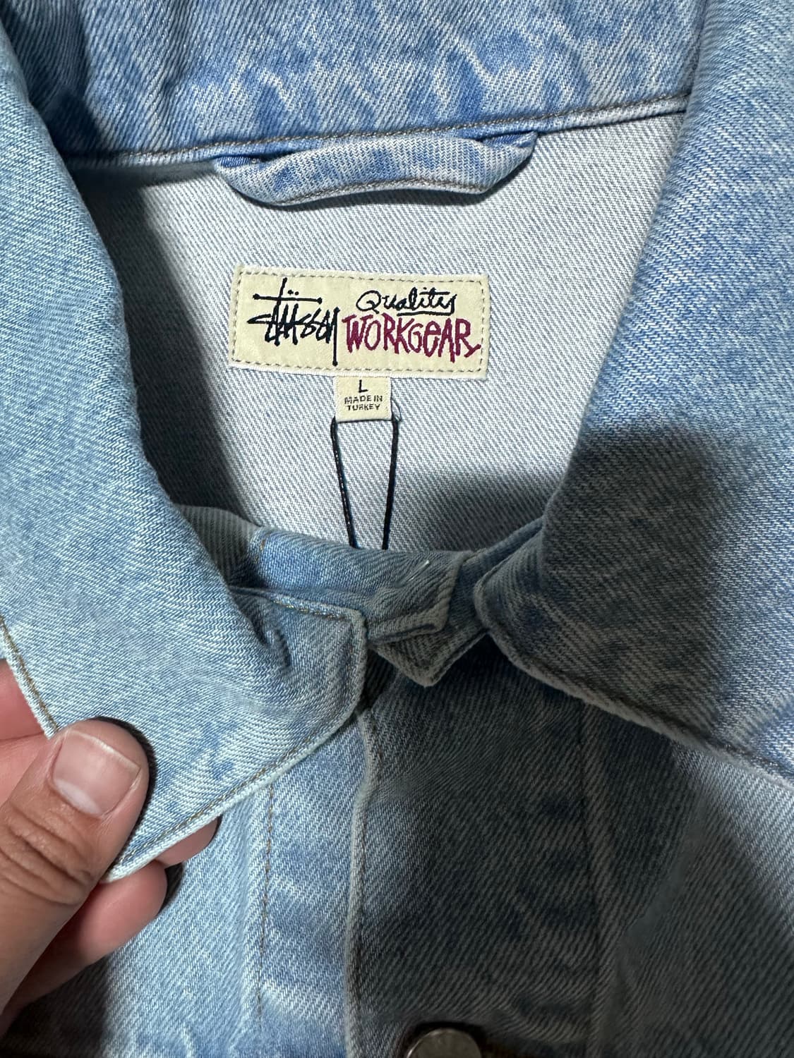 스투시 데님 트러커 자켓 라이트 워시 L 상품이미지2