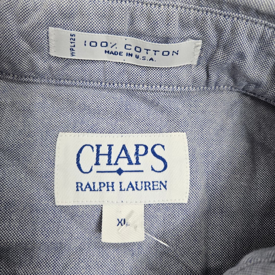 80~90s 챕스 랄프 로렌 옥스포드 셔츠 XL Made in USA 상품이미지4