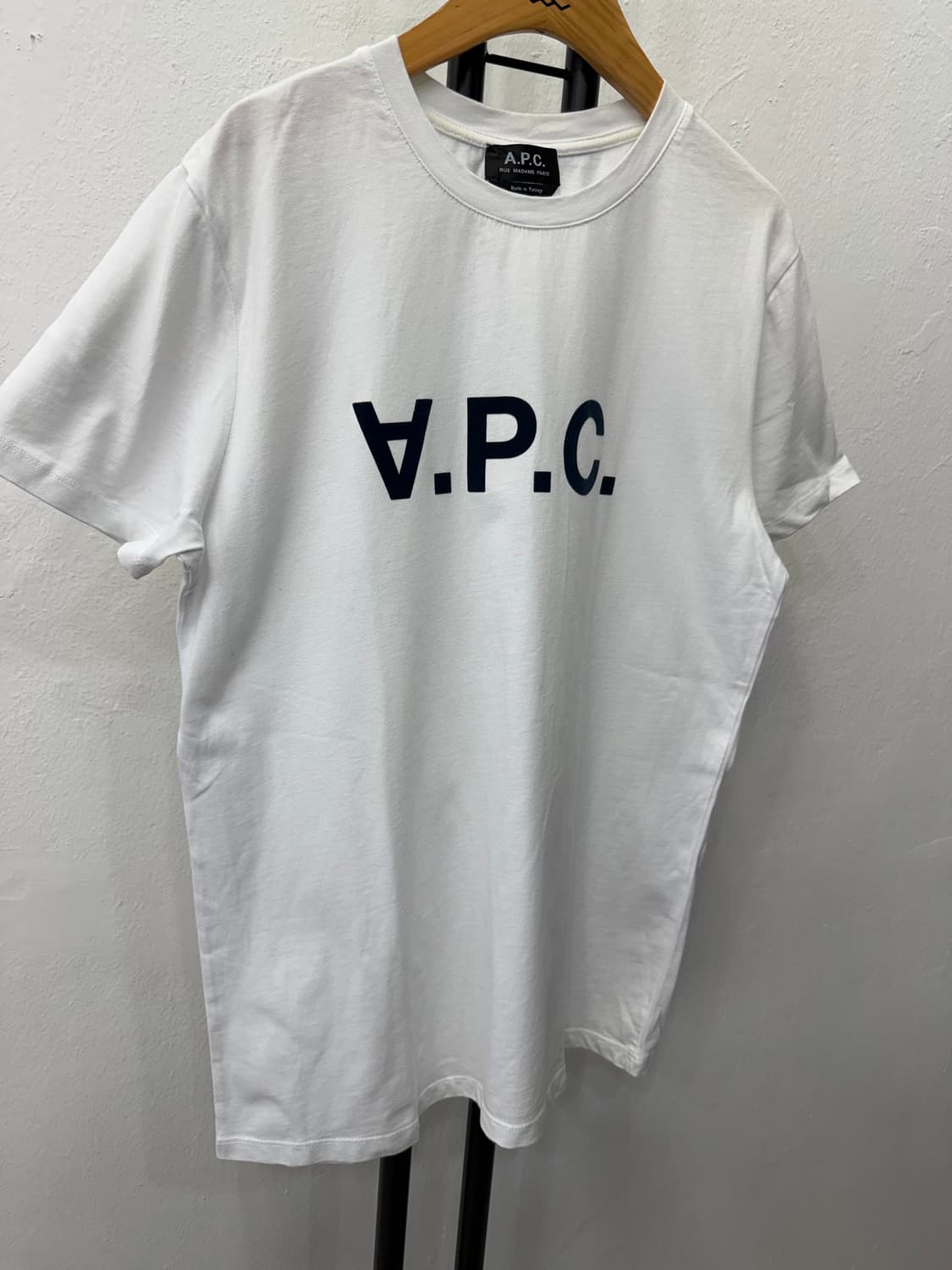 정품) A.P.C. 아페쎄 남녀공용 로고 반팔 티셔츠 S 상품이미지2