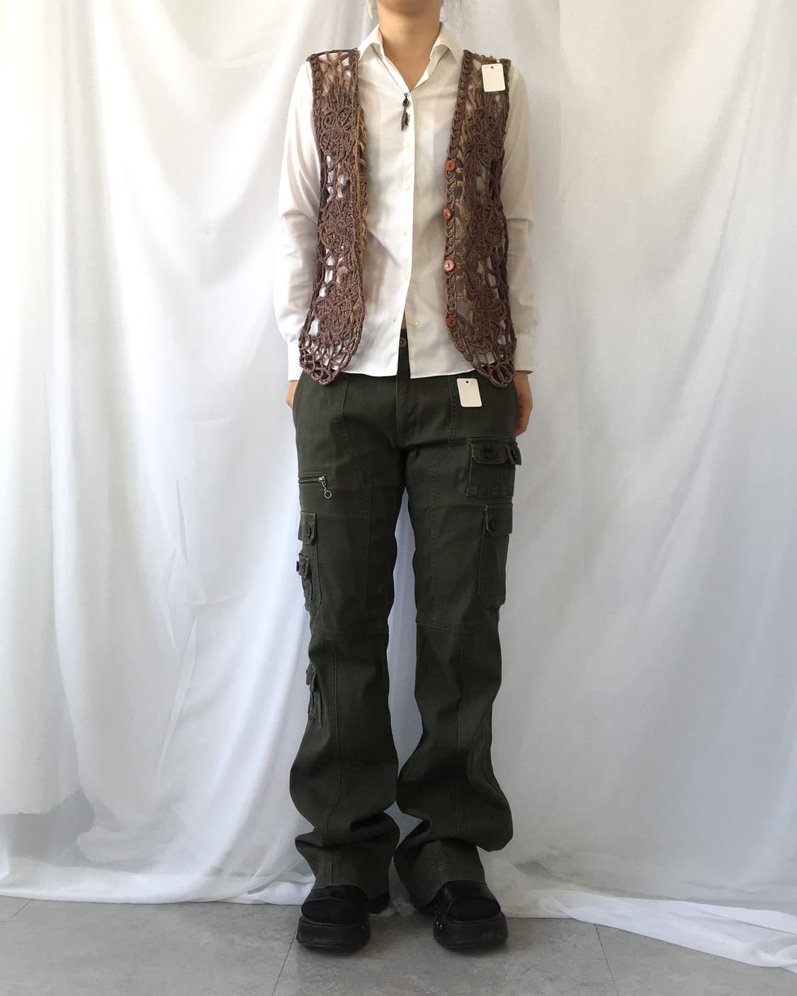 Crochet net vest 상품이미지4