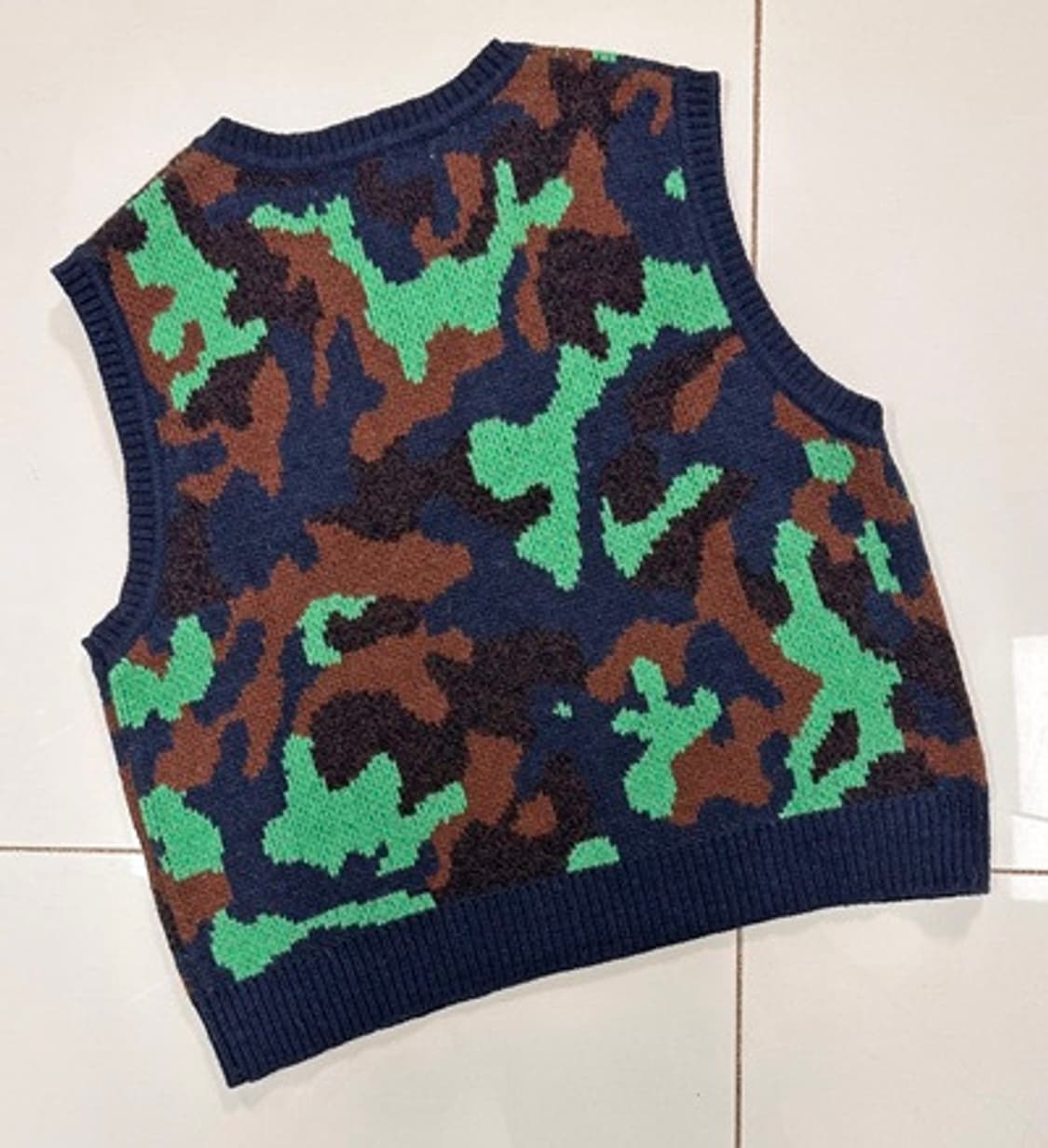 쥬시쥬디  카무플라주 니트 베스트 상품이미지2