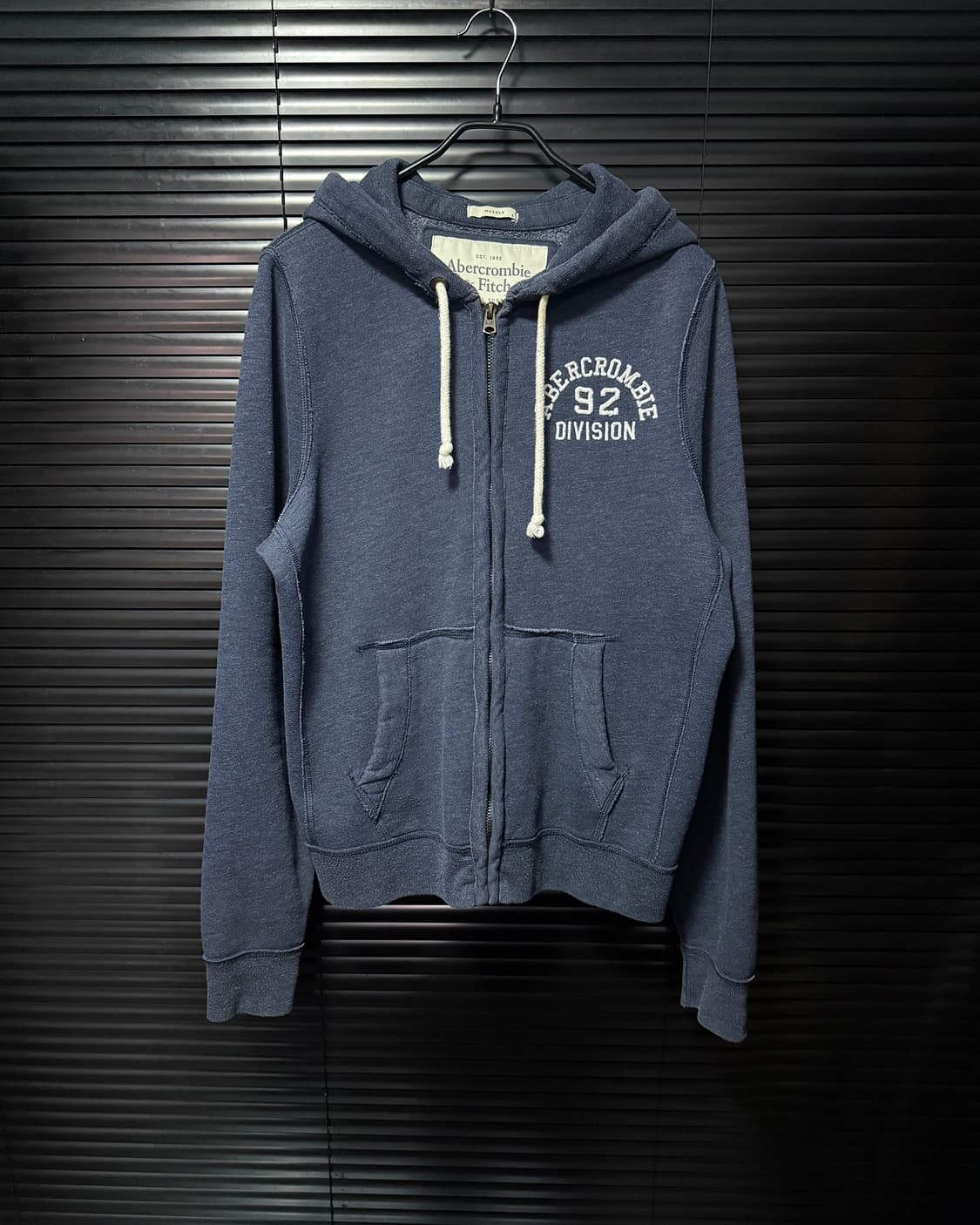아베크롬비 후드 후디 집업 기모 네이비 남색 프레피 래터링 95 양홍원 상품이미지1