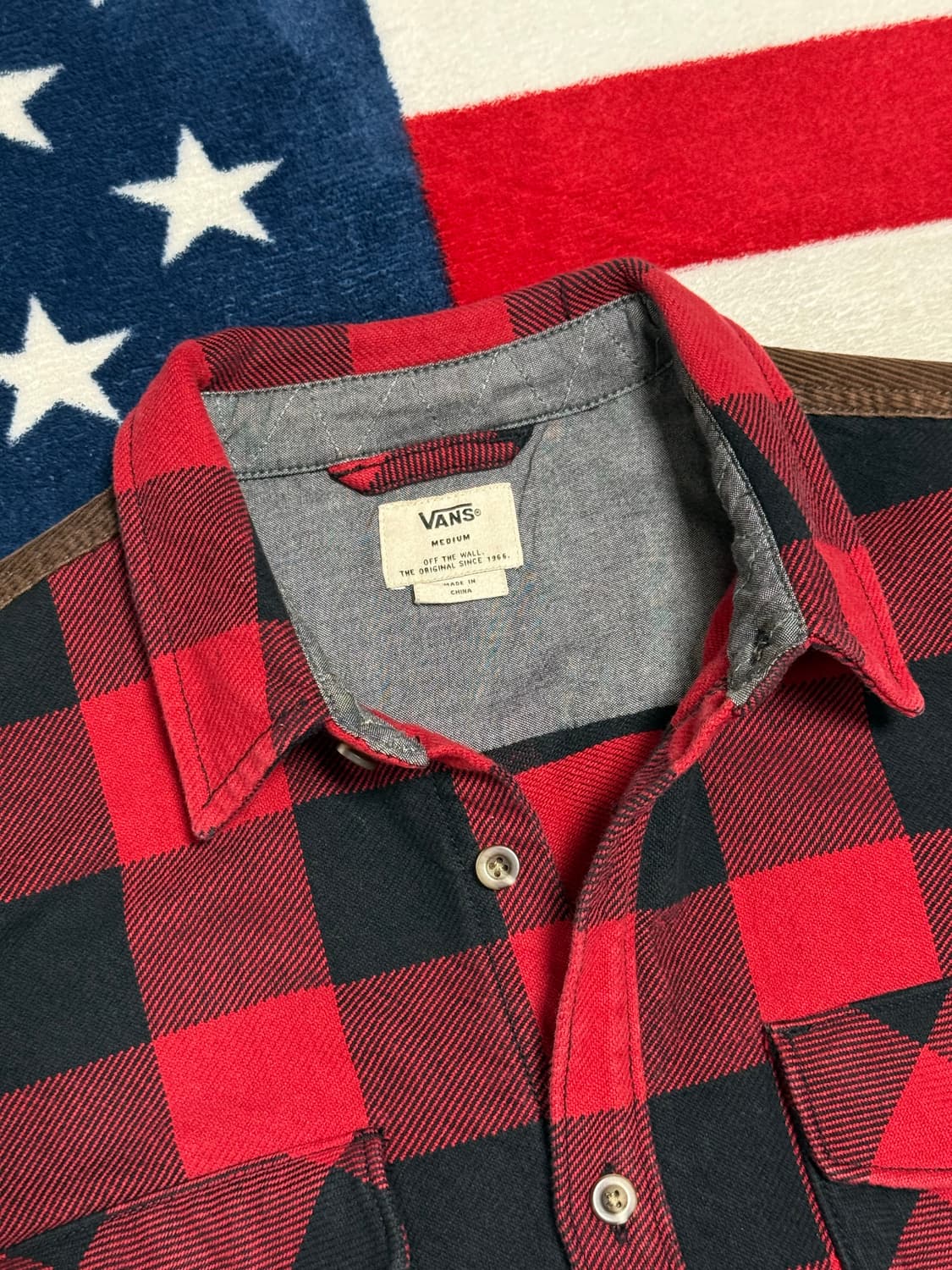 반스버팔로체크셔츠 vans plaid shirt. Vans빈티지플란넬셔츠 상품이미지8