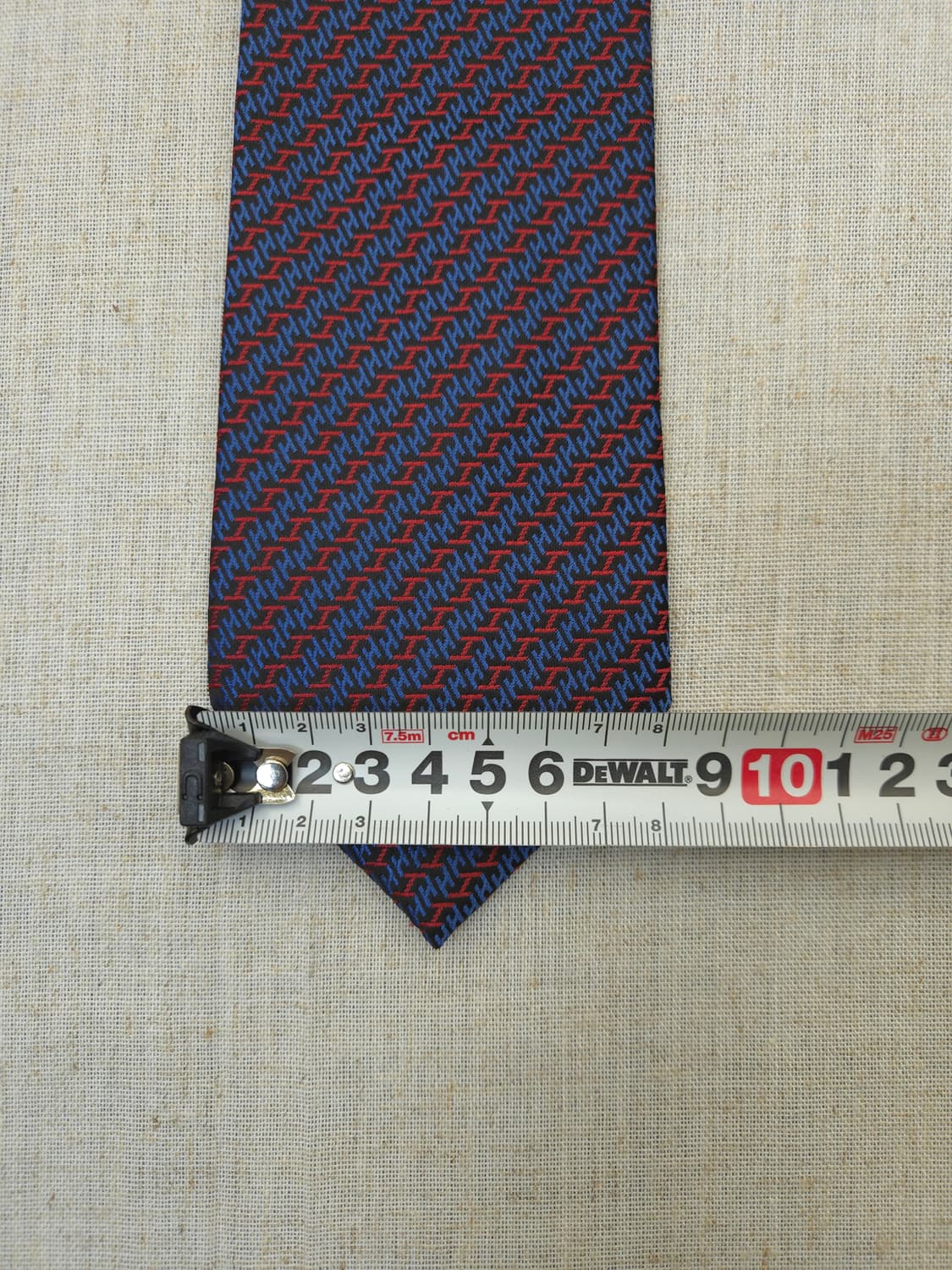 에르메스 네이비/레드 H 로고 실크 넥타이 상품이미지8