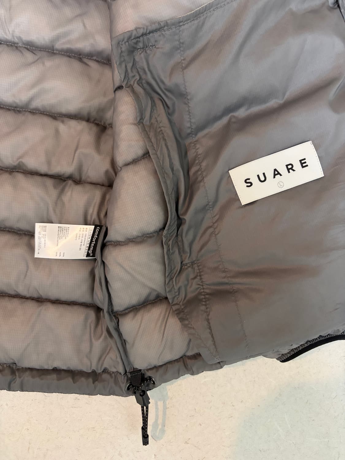 수아레 라이트 시어쉘 패딩 점퍼 그레이 L 상품이미지3