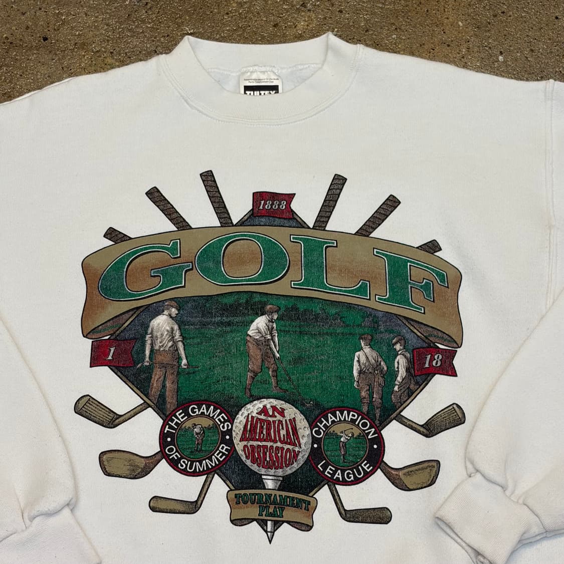90s USA 미국 빈티지 툴텍스 골프 맨투맨 상품이미지2