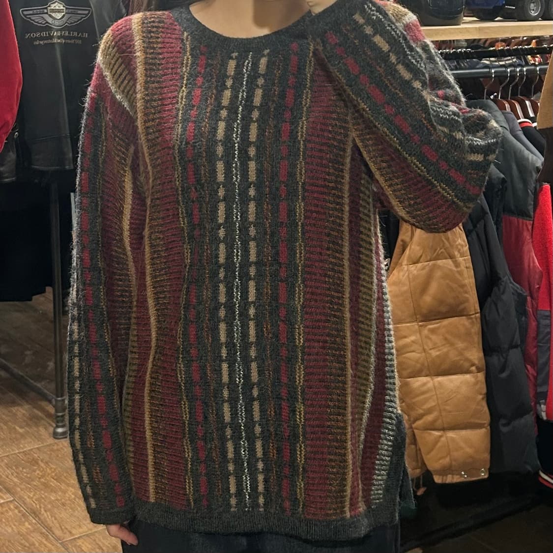 [HI] 스트라이프 자카드 니트 상품이미지2