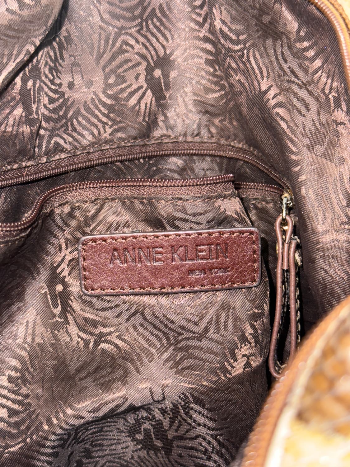 Anne Klein brown python big tote bag 상품이미지6