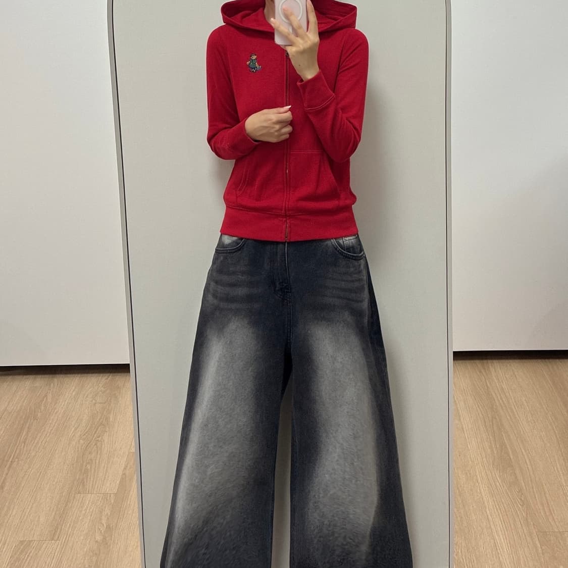 폴로 랄프로렌 폴로 베어 레드 후드집업 상품이미지1