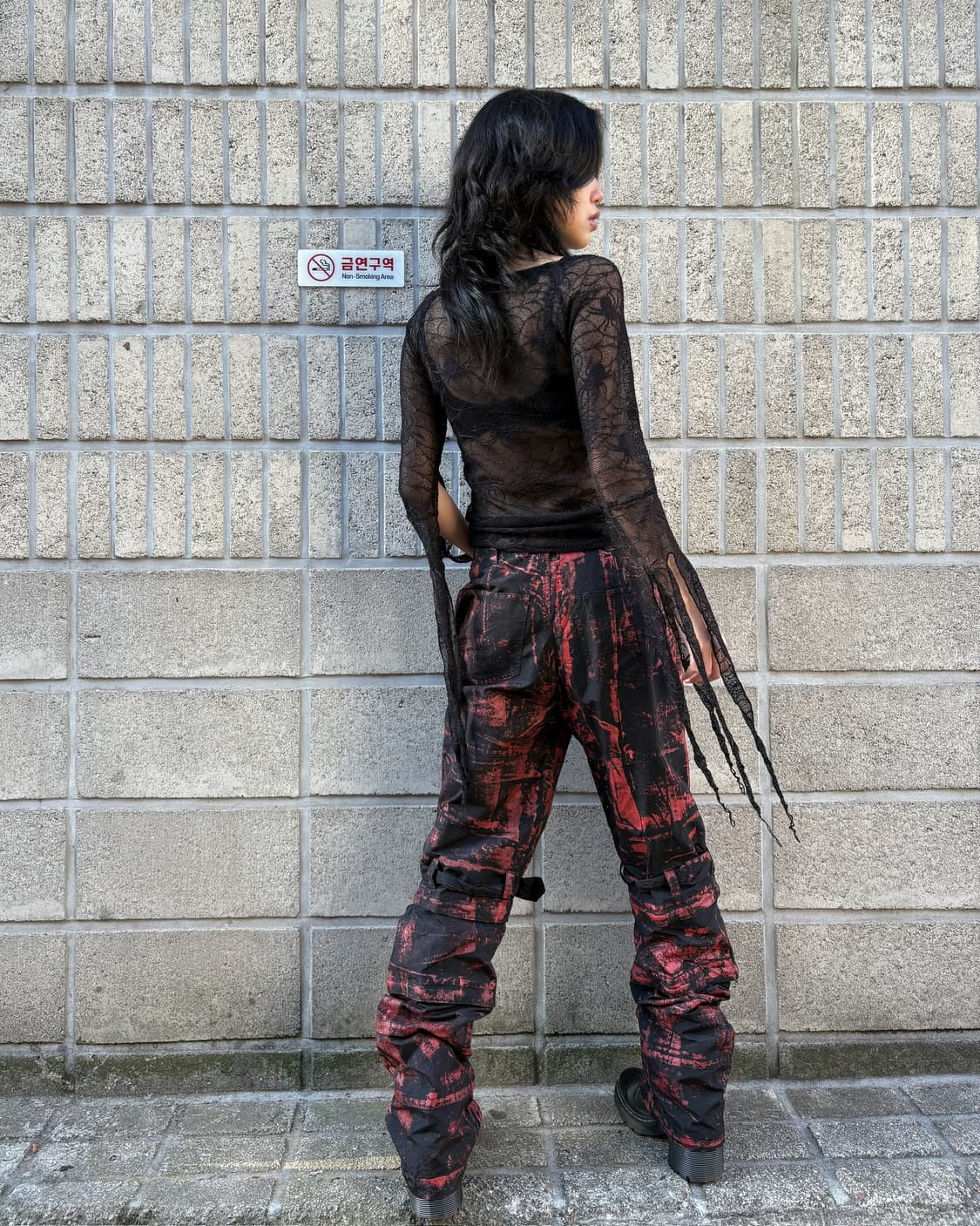 올 페인팅 디테일 레이버 팬츠 상품이미지6