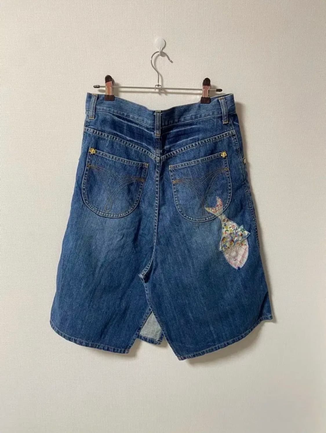 일본 빈티지 모리걸 하구미 청 스커트 상품이미지4