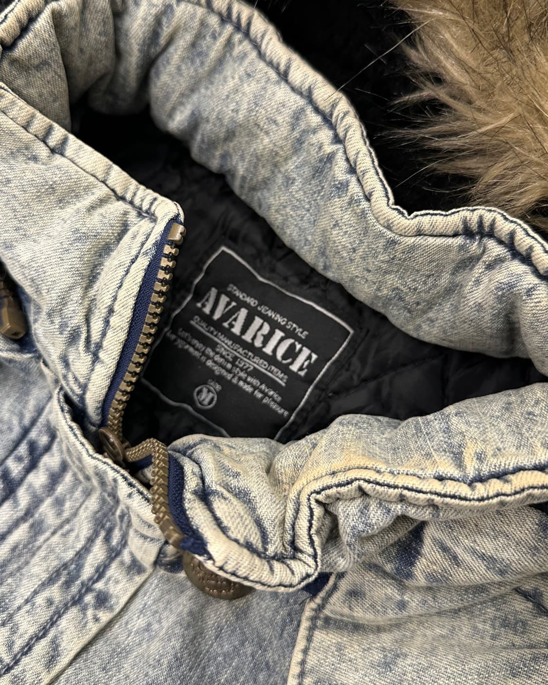  stone washing denim hood jumper 상품이미지3