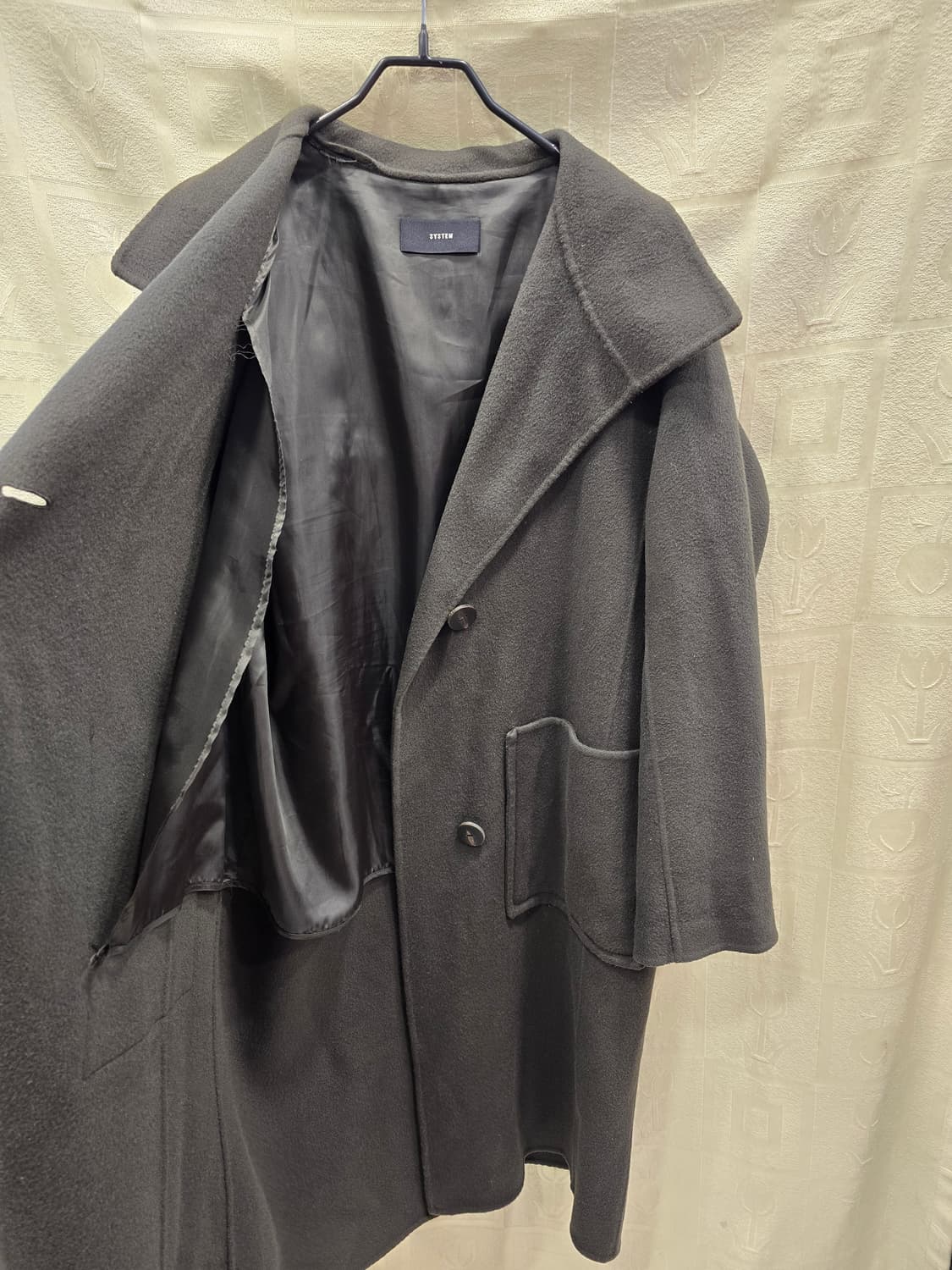 한섬 시스템 SYSTEM 모 캐시미어 혼방 롱 코트 55~66 상품이미지6