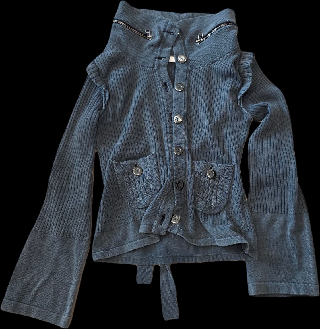 챠콜 하이넥 니트 상품이미지1