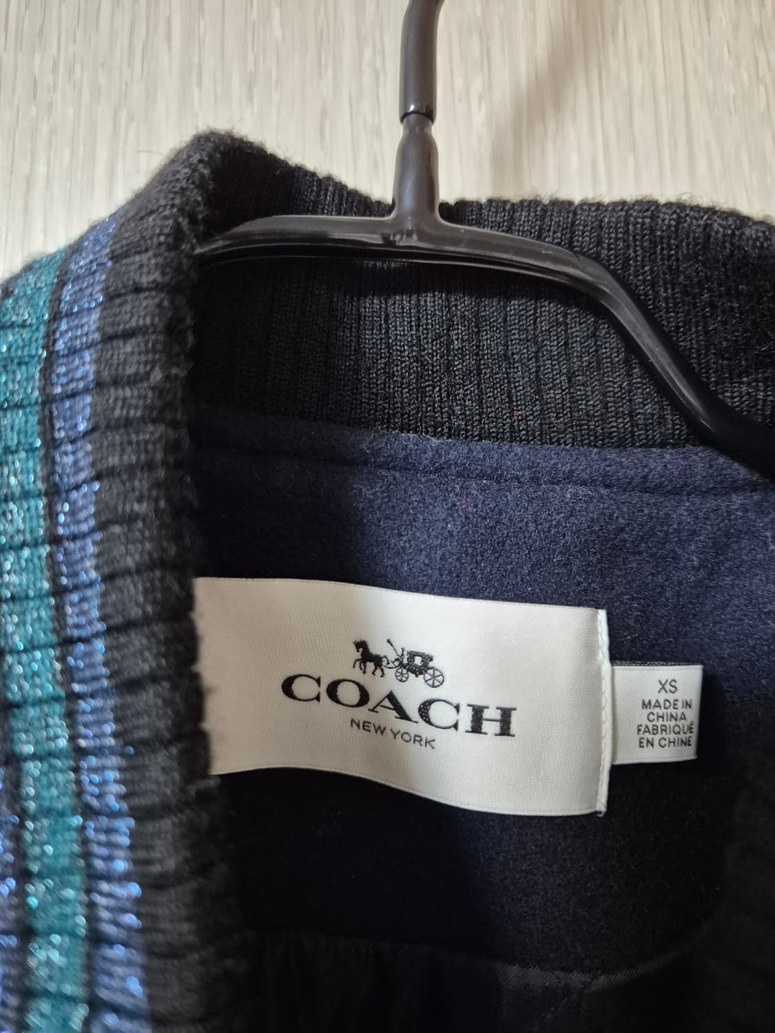 (정품) 코치 리얼양가죽 봄버 자켓 바시티점퍼 XS 상품이미지3