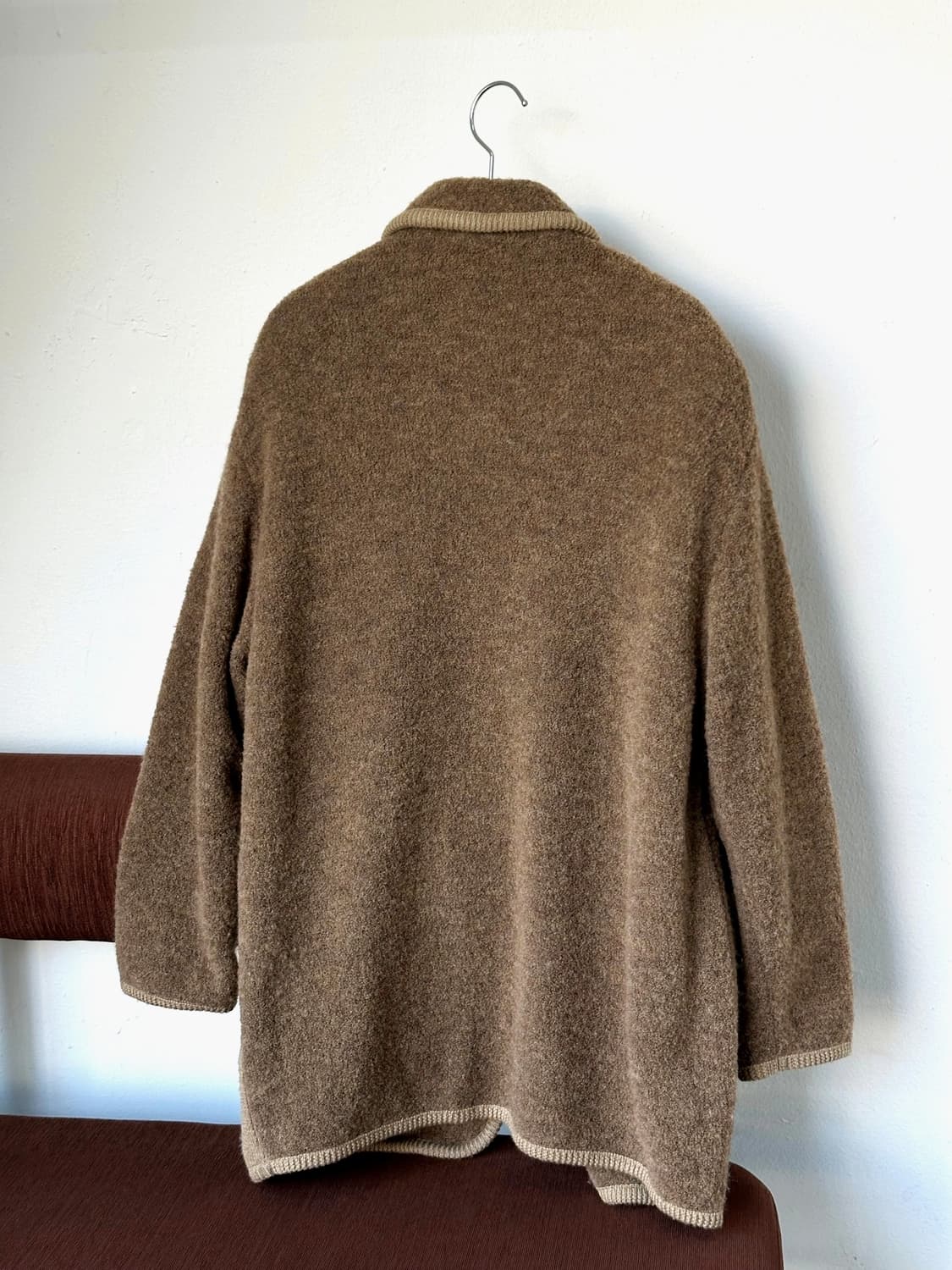 Wool boucle fabric loose jacket 상품이미지5