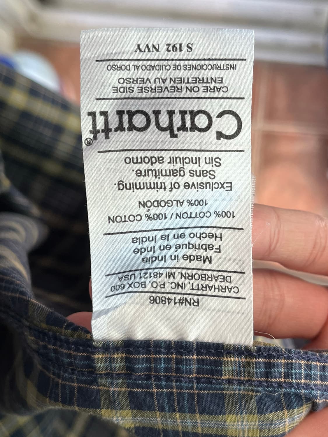 칼하트 빈티지 체크 셔츠 M 상품이미지5