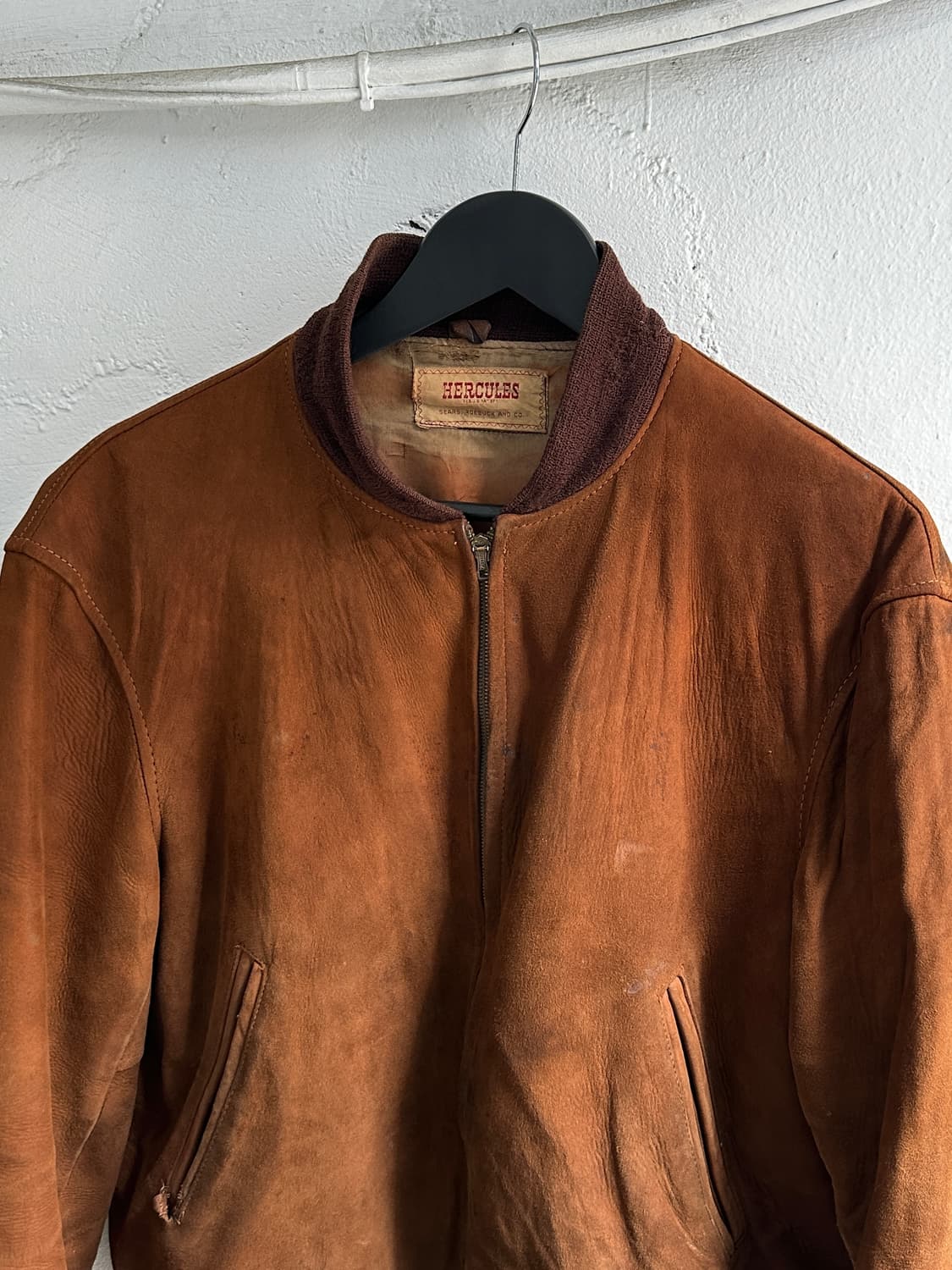 50's Sears Hercules 스웨이드 봄버 자켓 빈티지 레더 자켓 상품이미지5