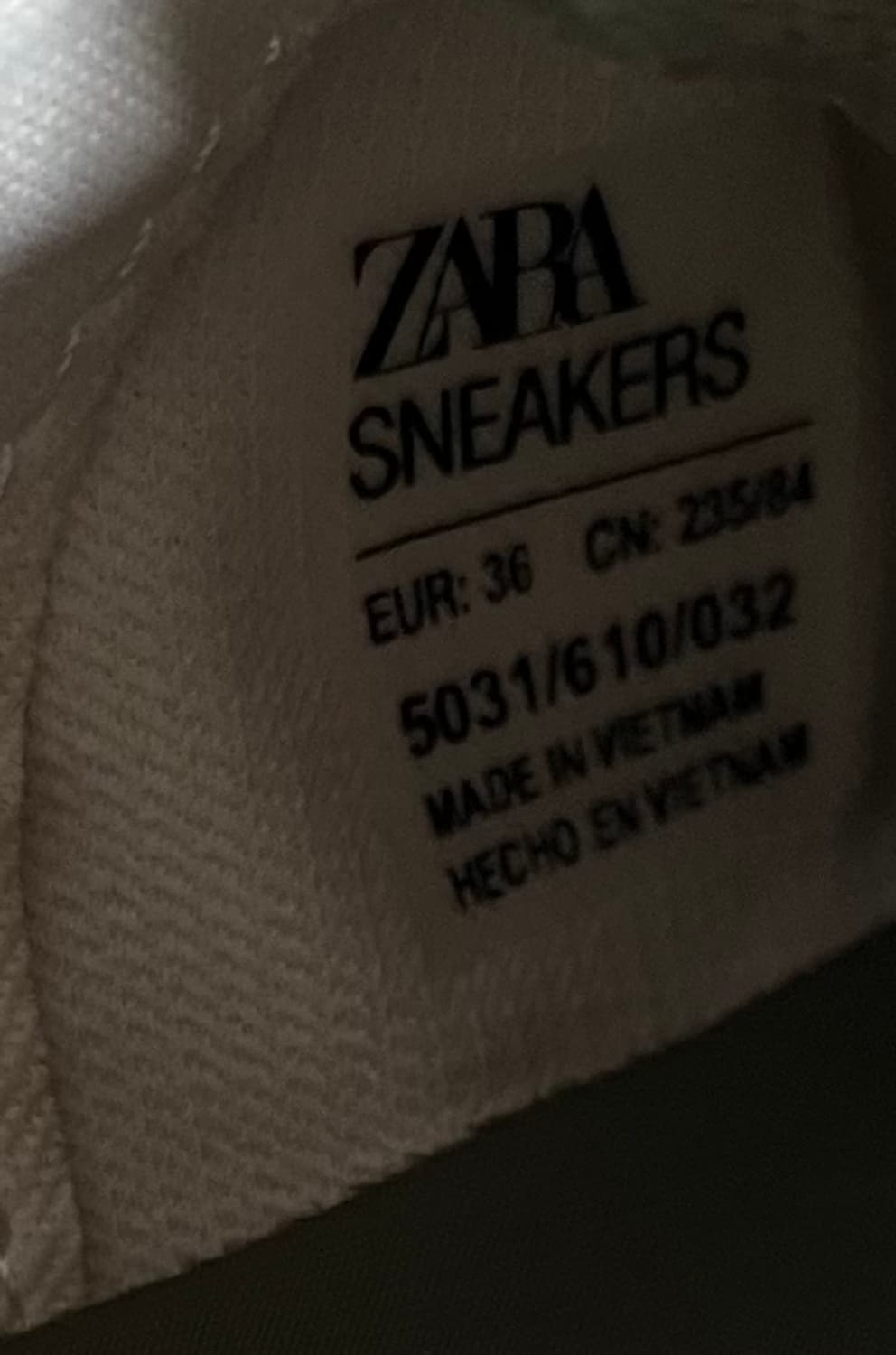 235 ZARA 자라 스니커즈 운동화 정품 상품이미지5