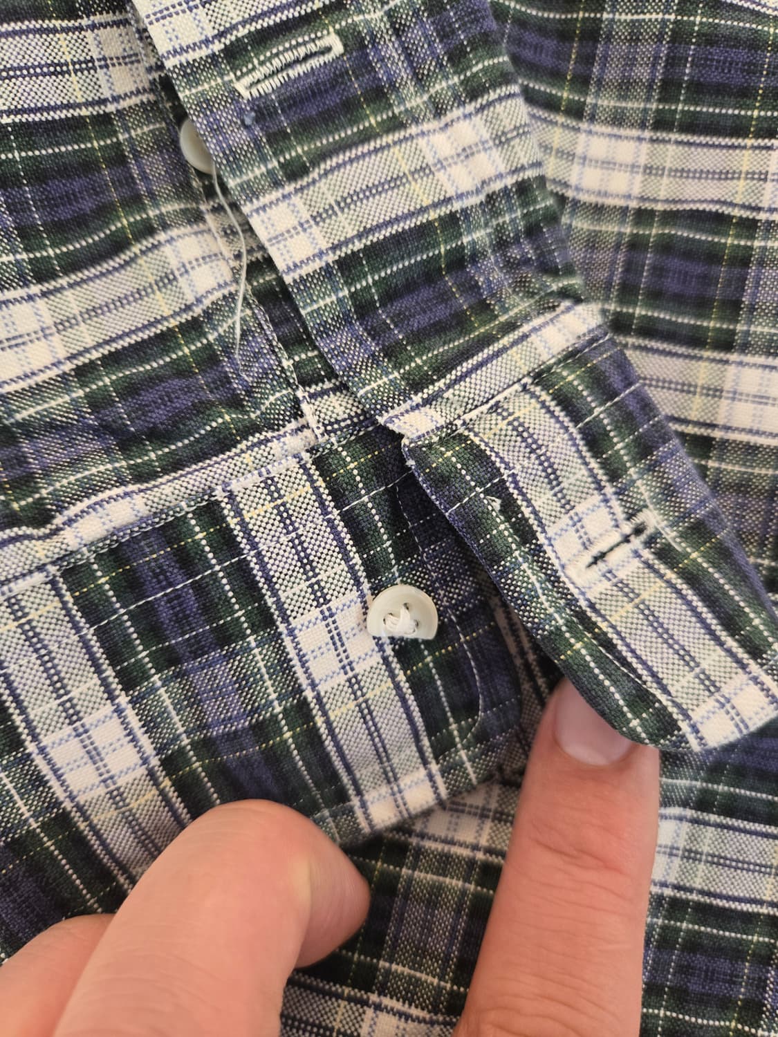 랄프로렌 체크 남방 네이비 오버핏 셔츠 105 상품이미지6