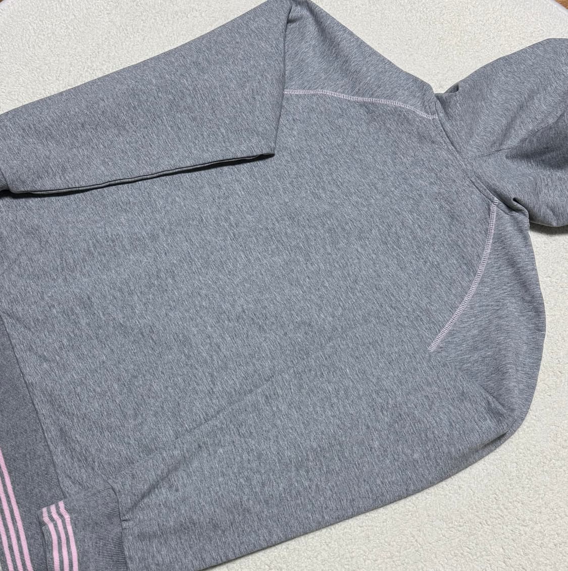 아디다스 일본 그레이 핑크 후드집업 상품이미지6