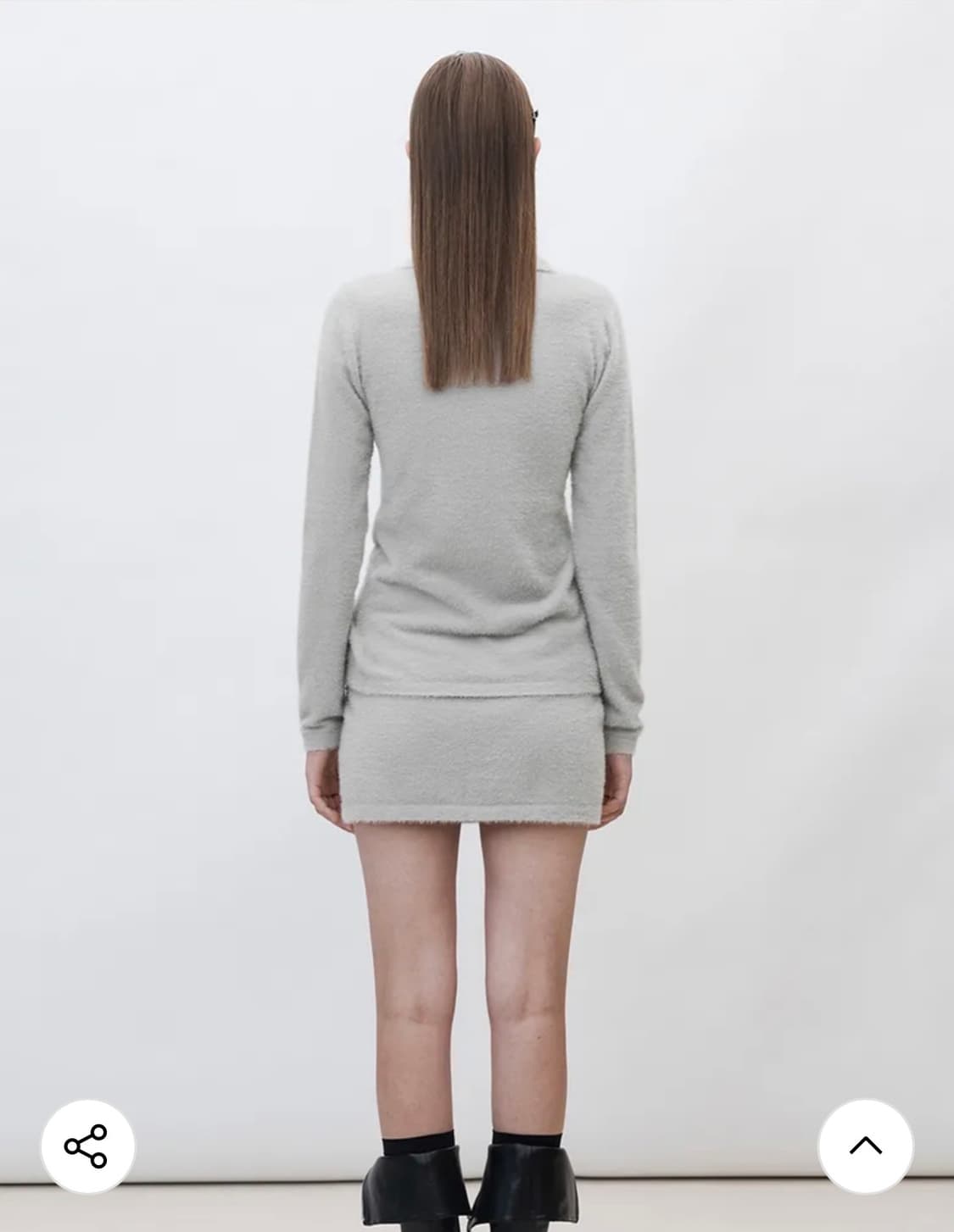 커렌트 헤어리 니트 가디건 스커트 세트 셋업 상품이미지6