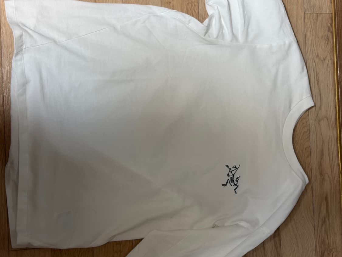 아크테릭스 크래그 코튼 롱슬리브 티셔츠 화이트 라이트 블랙 상품이미지2