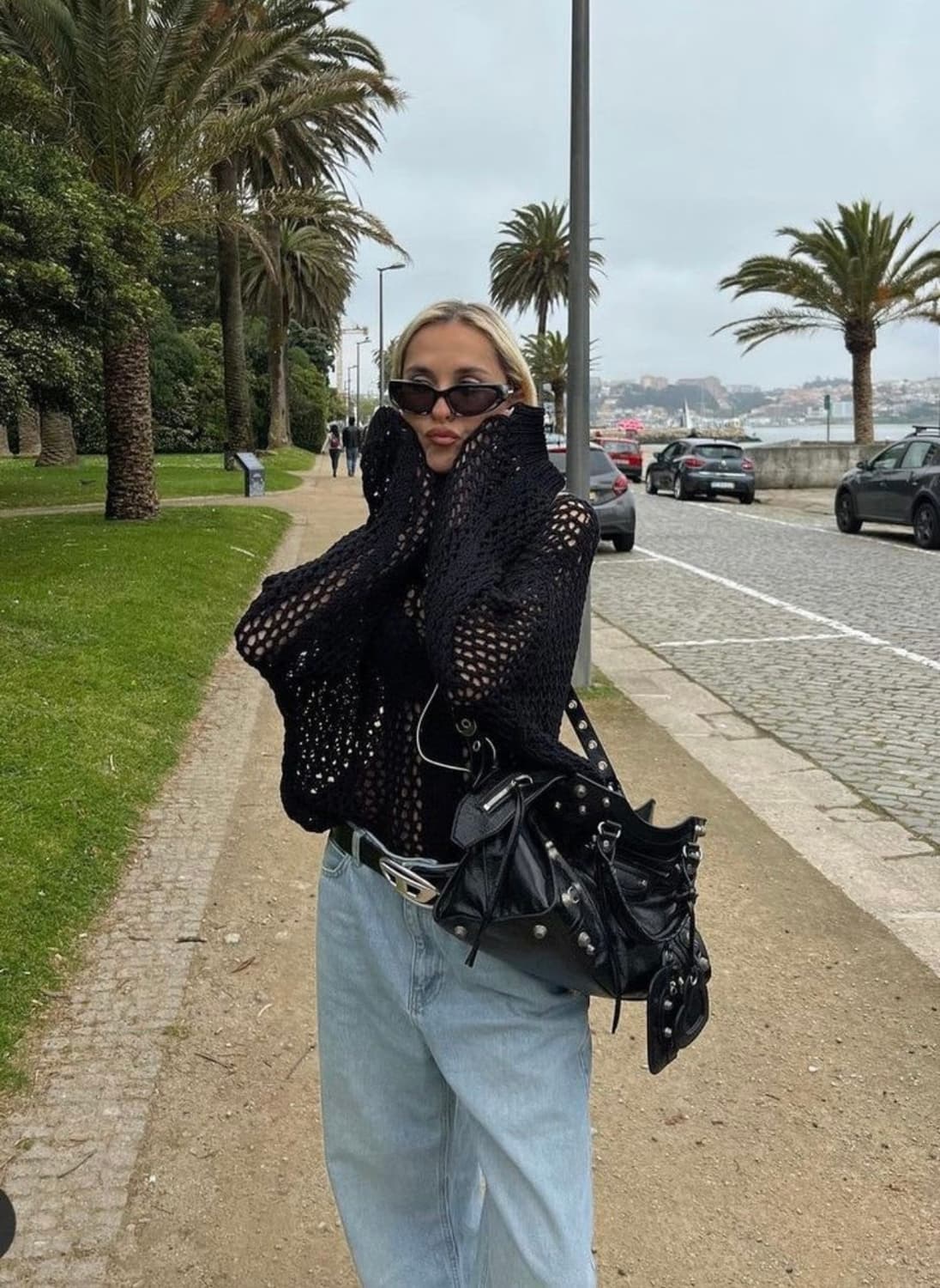 발렌시아가 네오 카골 시티 핸드백 블랙 라지 상품이미지6