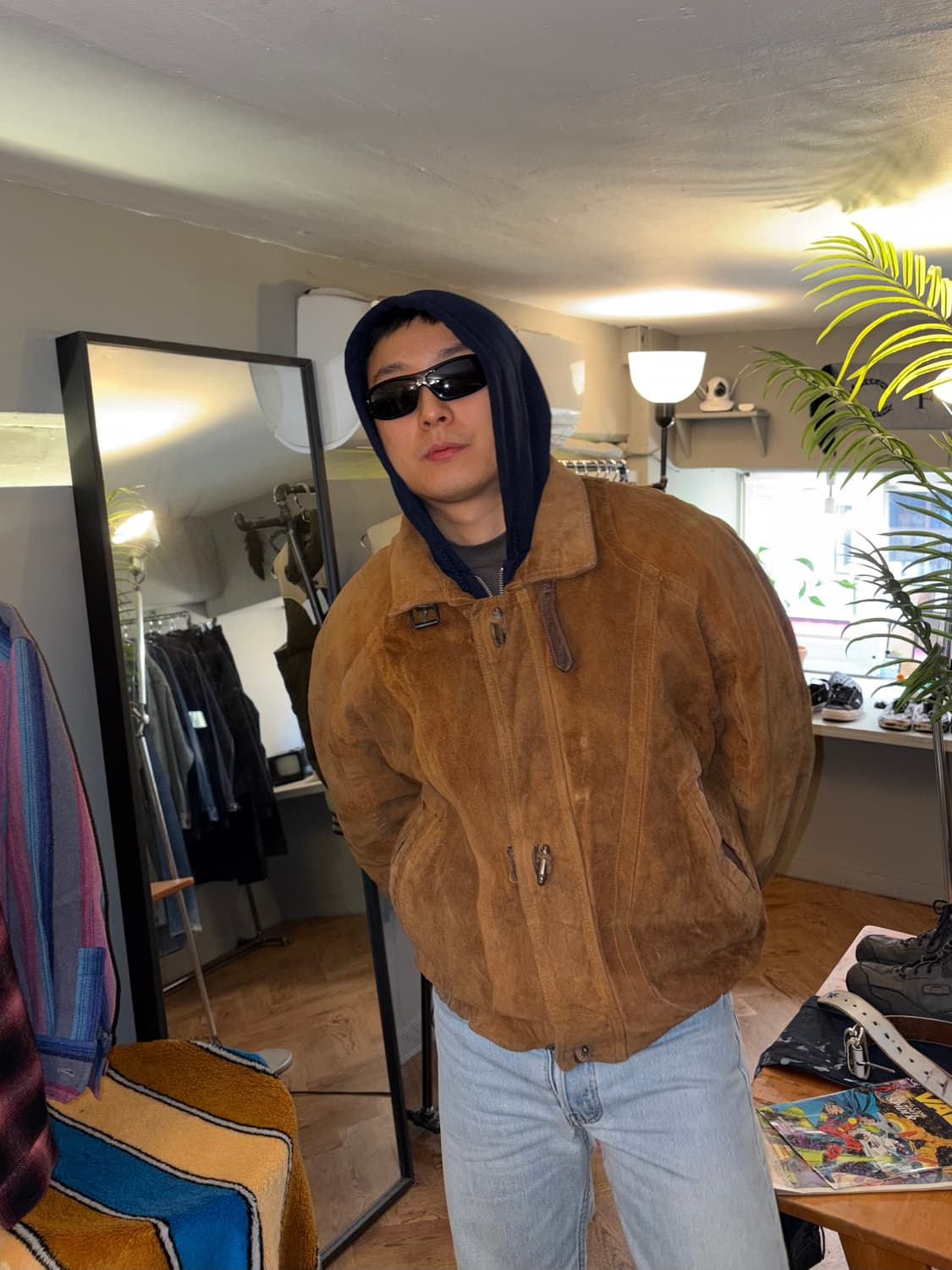 70’s Italian scovill heavy suede jacket 상품이미지1