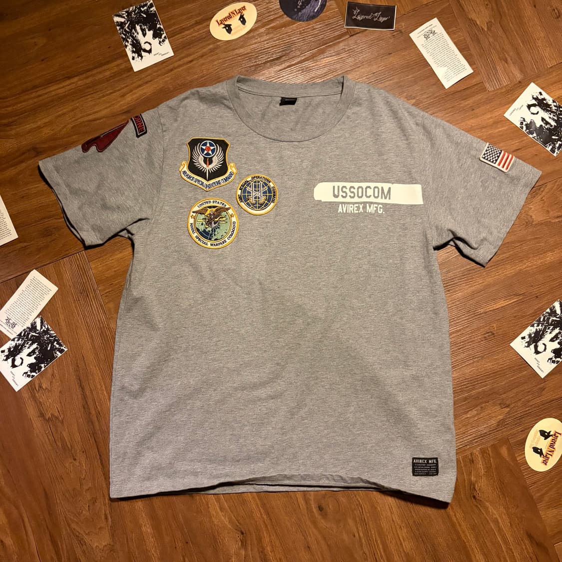 AVIREX JAPAN PATCHWORK T-SHIRT 상품이미지1
