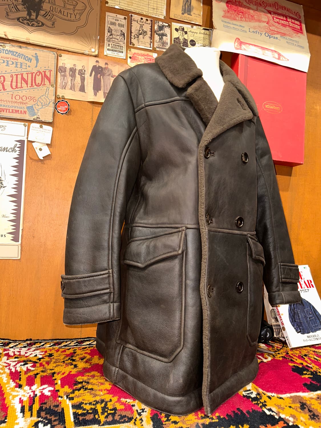 ( L-XL ) 가죽코트 가죽카코트 워크웨어 밀리터리 아메카지 가죽자켓 상품이미지2