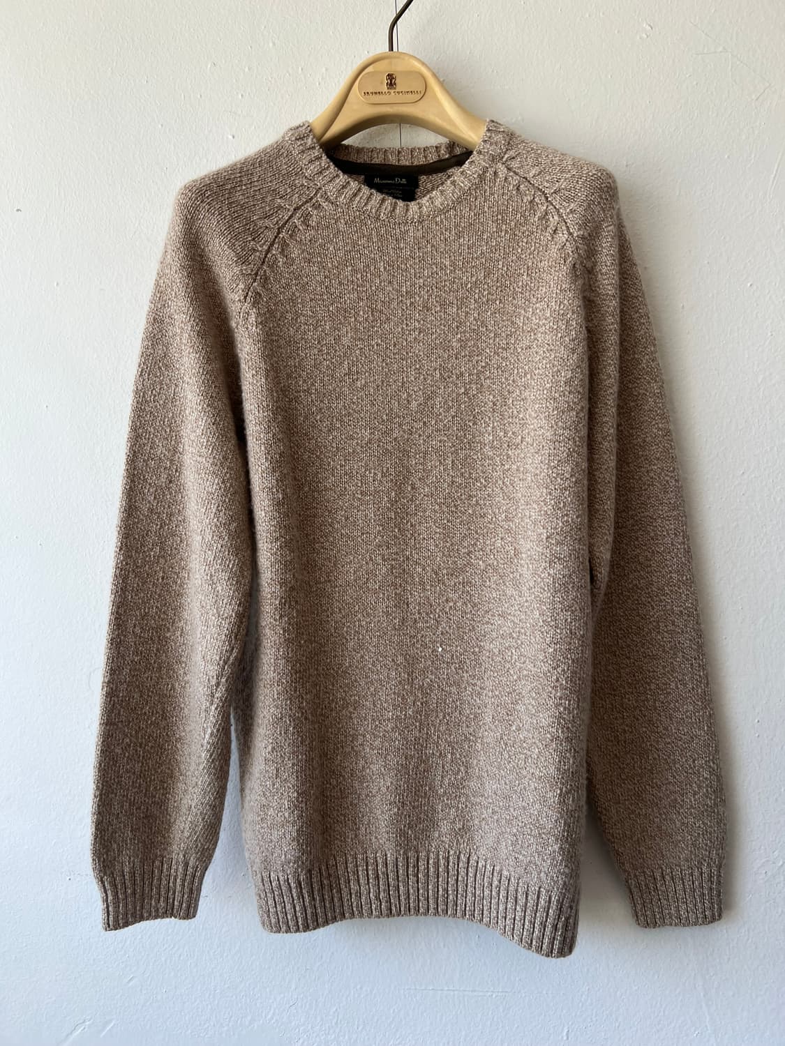 마시모두띠 남성보카시베이지 니트티셔츠 라운드니트 상품이미지2