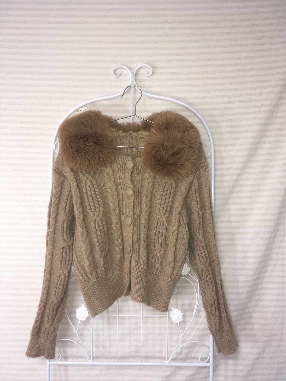 일본빈티지 라떼 퍼카라 가디건 상품이미지1