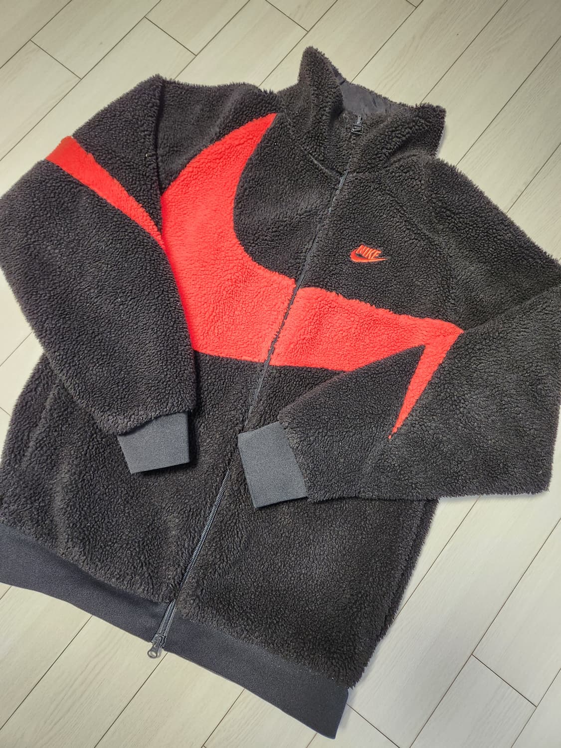 나이키 빅스우시 보아 플리스 풀집 재킷, 스우시 집업 리버시블 양면 자켓 상품이미지1