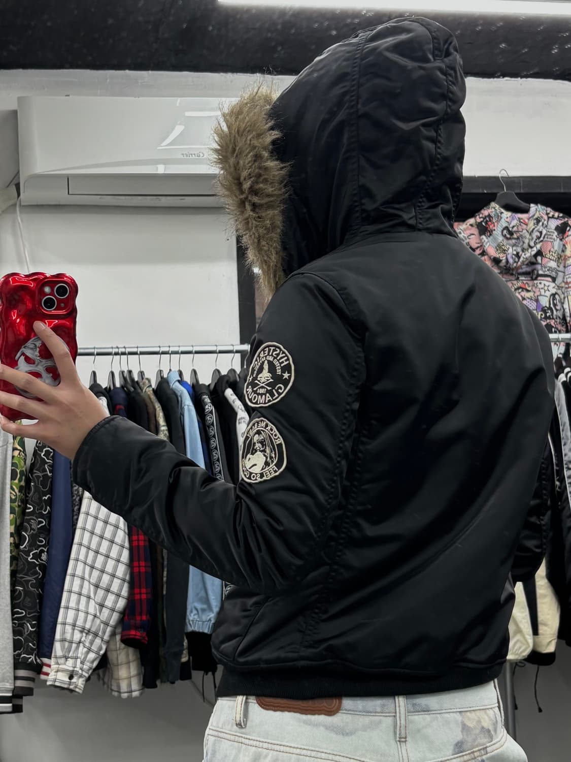 히스테릭 글래머 N2B 퍼 후드 자켓 상품이미지5