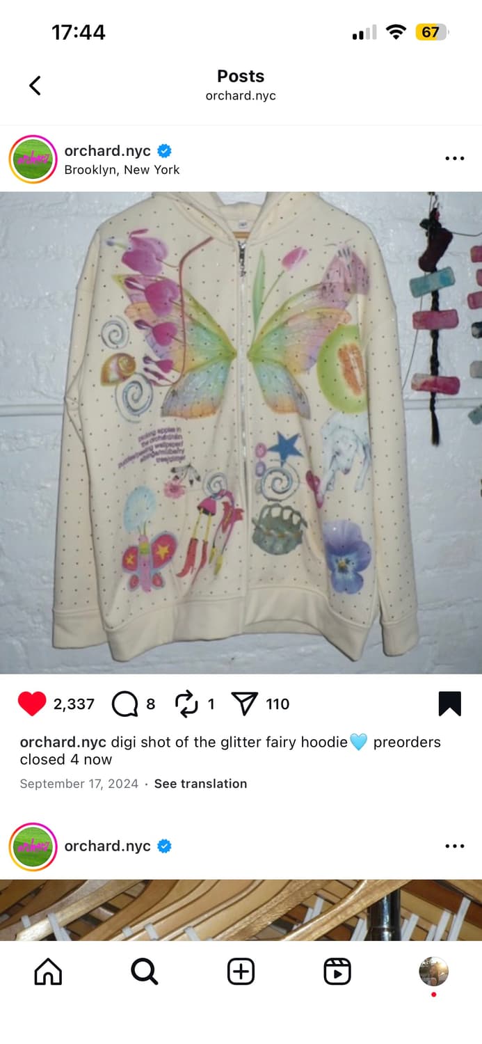 Orchard 글리터 페어리 후드집업 상품이미지1