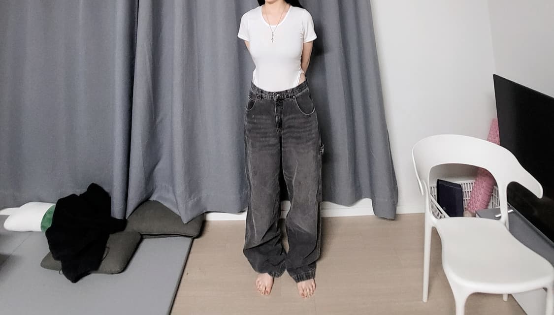 칼카니 데님바지(뒤에착샷) 상품이미지6