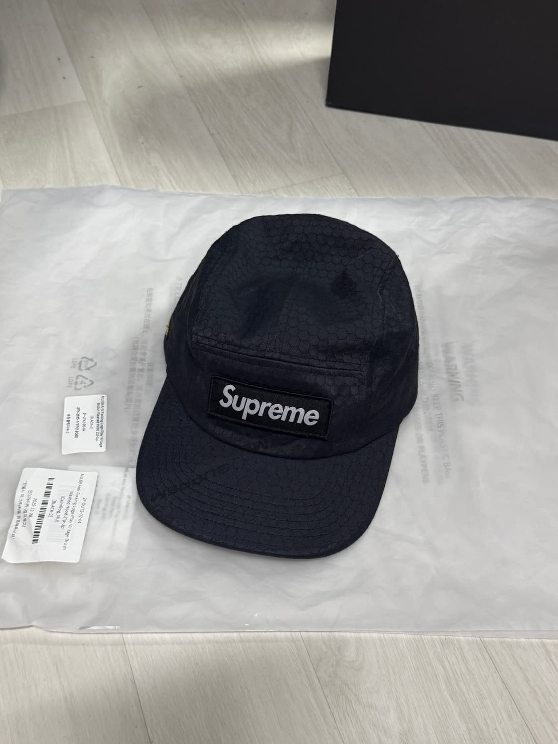 Supreme 코듀라 캠프캡 블랙  상품이미지2