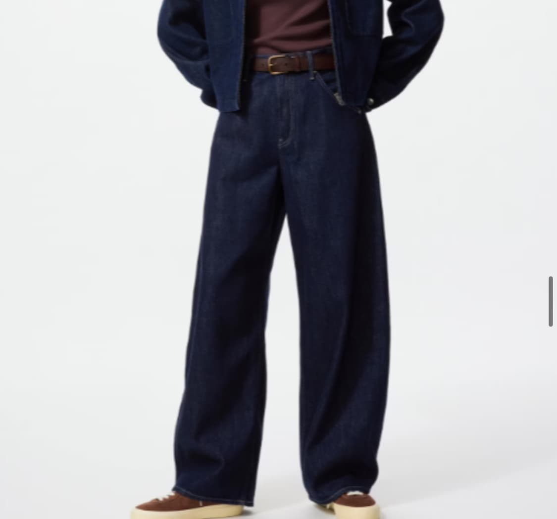 유니클로 베기커브진 25 데님 생지 상품이미지1