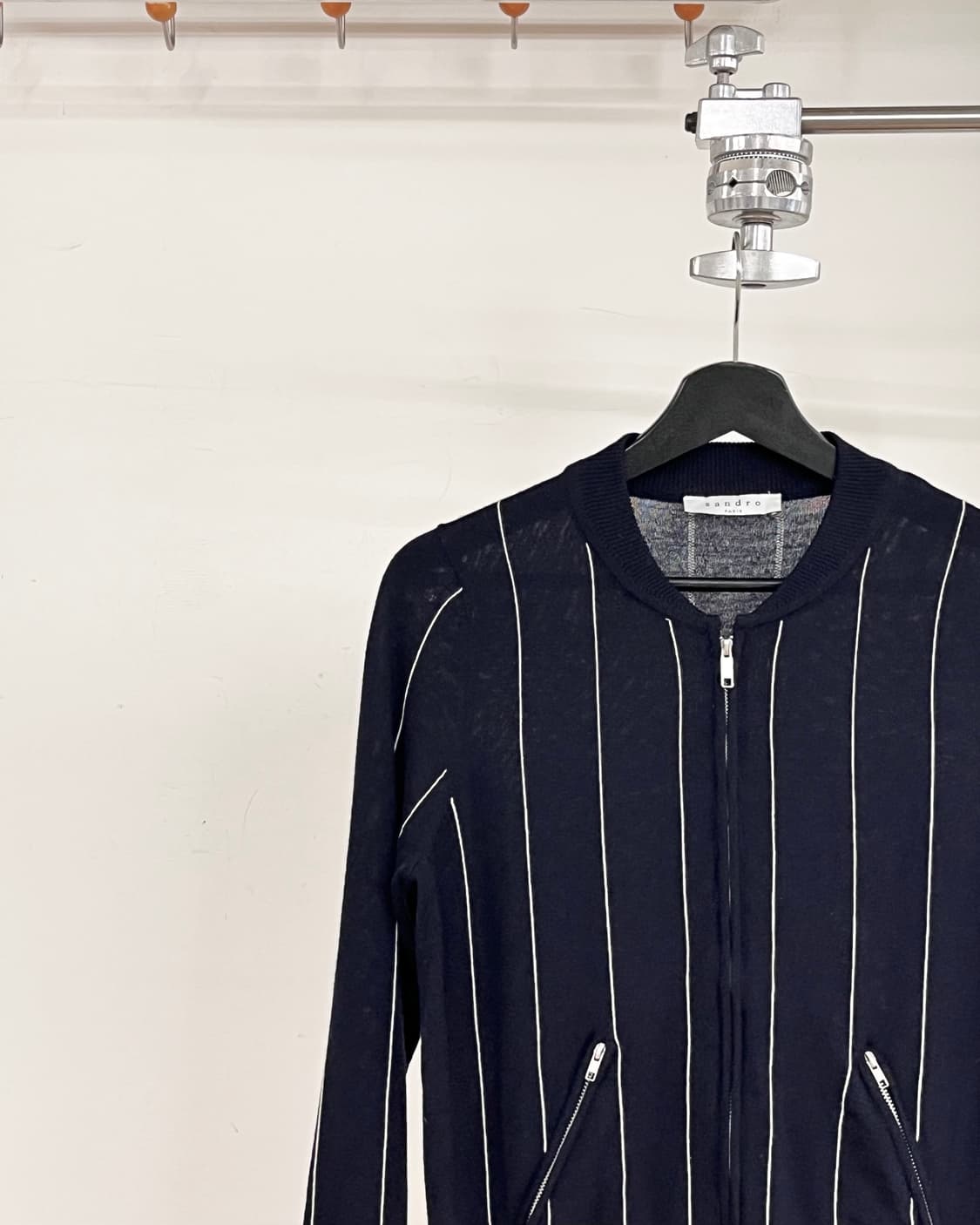 산드로 네이비 스트라이프 집업 상품이미지3